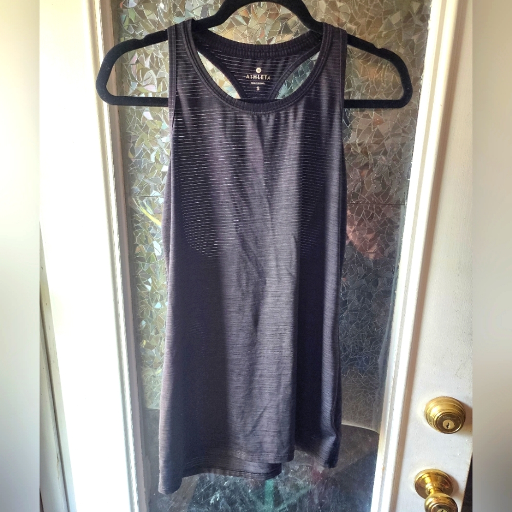 Athleta grey Striped tank top Small